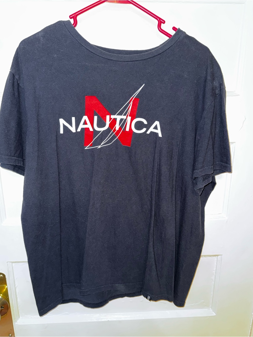 Nautica Men’s Navy Blue Logo Graphic Tee